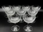 Attribuito a Baccarat - Drinkset (9) - Champagneglazen -, Antiek en Kunst, Antiek | Glas en Kristal