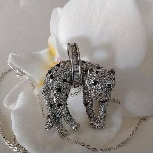 Zonder Minimumprijs - 2-delige sieradenset Zilveren Panter +, Sieraden, Tassen en Uiterlijk, Antieke sieraden