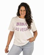 Wit T-shirt met paarse Biba Las Vegas print van El-Vita, Kleding | Dames, T-shirts, Nieuw, Verzenden