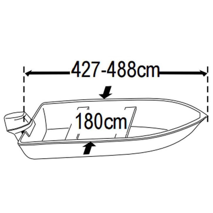 Dekzeil Boot Universeel 427-488cm Model 1, Watersport en Boten, Accessoires en Onderhoud, Ophalen of Verzenden