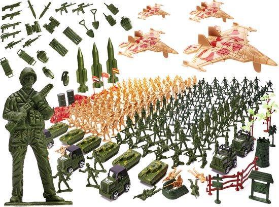 XXL Leger speelset 307 stuks incl tanks, autos en geweren -, Kinderen en Baby's, Speelgoed | Educatief en Creatief, Nieuw, Verzenden