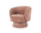 Fauteuil Balou draaibaar boucle - Terra | BY-BOO, Huis en Inrichting, Nieuw, Ophalen of Verzenden