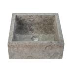 Waskom BWS Stone Vierkant 40x40x15 cm Gepolijst Natuursteen, Doe-het-zelf en Verbouw, Ophalen of Verzenden, Nieuw