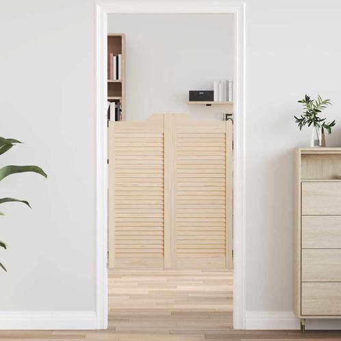 vidaXL Draaideuren louvredesign 2 paar 100x80 cm massief, Doe-het-zelf en Verbouw, Deuren en Horren, Nieuw, Verzenden
