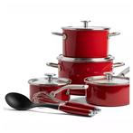 KitchenAid Pannenset Rood met Garde en Sauslepel - 6 Delig, Verzenden, Nieuw