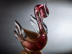 Murano - Pot - Zwaan met bladgoud - hoogte 15 cm -