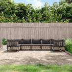 vidaXL 7-delige Loungeset met kussens poly rattan, Verzenden, Nieuw, Rotan, Loungeset