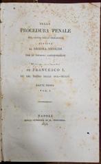Niccola Nicolini - Della procedura penale nel regno delle, Antiek en Kunst, Antiek | Boeken en Bijbels