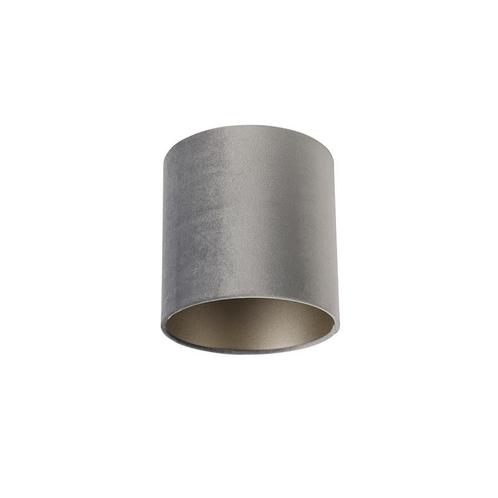 Velours lampenkap grijs cilinder 20/20/20, Huis en Inrichting, Lampen | Lampenkappen, Minder dan 25 cm, Overige vormen, Grijs