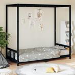 vidaXL Kinderbedframe 90x200 cm massief grenenhout zwart, Kinderen en Baby's, Verzenden, Nieuw