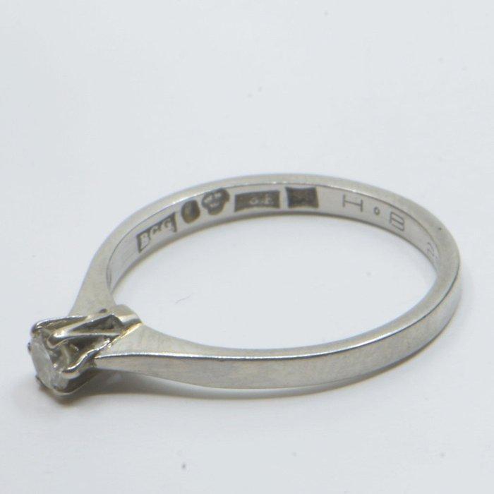 Ring - 18 karaat Witgoud - 0.13ct. tw. Diamant (Natuurlijk), Sieraden, Tassen en Uiterlijk, Ringen