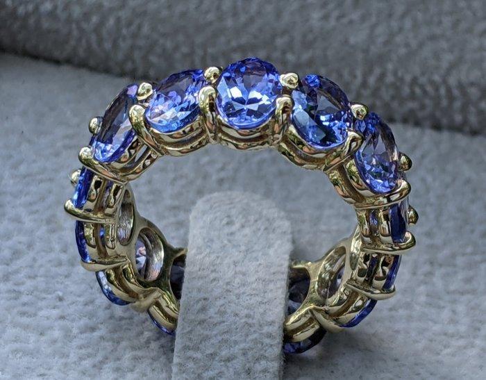 Eeuwigheidsring - 14 karaat Geel goud Tanzaniet, Sieraden, Tassen en Uiterlijk, Antieke sieraden