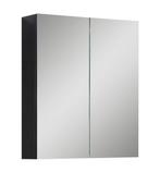 Spiegelkast Cuba 60 x 16 x 70 cm Zwart Mat Spiegelkast, Huis en Inrichting, Badkamer | Badkamermeubels, Verzenden, Nieuw, Spiegelkast