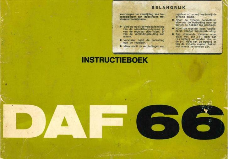 1972 DAF 66 HANDLEIDING INSTRUCTIEBOEKJE HANDBOEK NEDERLANDS, Auto diversen, Handleidingen en Instructieboekjes, Verzenden