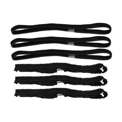 Haarband Sport Elastiek Effen Sierband 6 Stuks Zwart, Sieraden, Tassen en Uiterlijk, Uiterlijk | Haarverzorging