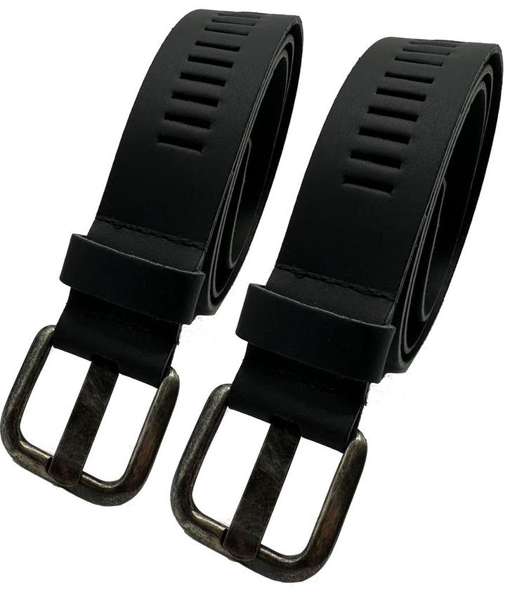ARIESZZZ Riem Unisex Leder - Zwart - 2 pack, Kleding | Dames, Riemen en Ceinturen