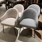 4x Armstoel Bello Naturel en Grijs - Pronto Wonen, Ophalen of Verzenden, Nieuw, Modern, Vier