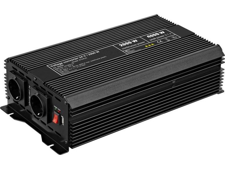 Goobay 58895 - Netvoeding & Inverter - 2000 W - Zwart, Huis en Inrichting, Woonaccessoires | Overige, Zo goed als nieuw, Verzenden