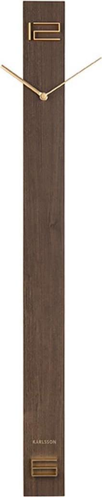 Wandklok Discreet Long - Donker Hout - 90x7,7cm, Huis en Inrichting, Woonaccessoires | Overige, Zo goed als nieuw, Ophalen of Verzenden