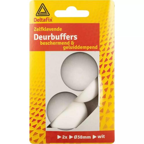 Deltafix Zelfklevende deurbuffers - 38 mm - wit - set van..., Doe-het-zelf en Verbouw, Hang- en Sluitwerk, Nieuw, Ophalen of Verzenden