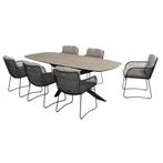 Prado Aprilla barrel dining tuinset 7 delig 240x105xH75 cm, Ophalen of Verzenden, Nieuw