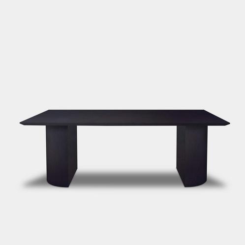 Tafel Rechthoekig Eikenhout - Half Rond - Donker Eiken, Huis en Inrichting, Tafels | Eettafels