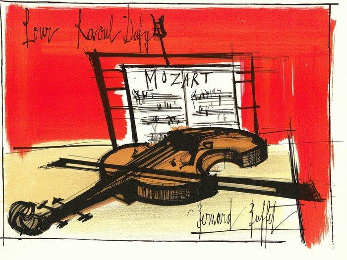 Bernard Buffet (1928-1999) - Violon et partition, Hommage à, Antiek en Kunst, Antiek | Overige Antiek