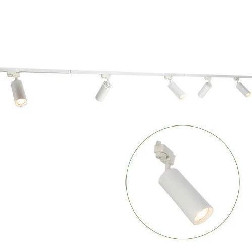 LED 1-fase Rails | Wit | 3 meter | Inclusief 5 railspots, Huis en Inrichting, Lampen | Plafondlampen, Nieuw, Metaal, Ophalen of Verzenden