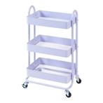 Keukentrolley Pyhäntä met 3 manden 78,5x46x35 cm lichtpaars, Verzenden, Nieuw