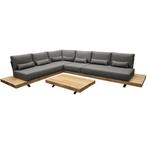 Robusto platform hoek loungeset 5 delig teak, Tuin en Terras, Ophalen of Verzenden, Nieuw, Teakhout