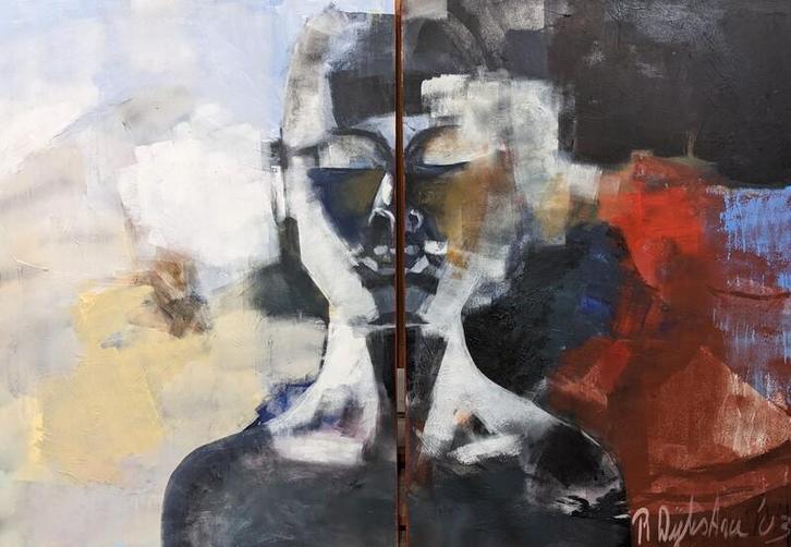2- Luik, gesigneerd R.Dijkstra 03, Antiek en Kunst, Kunst | Schilderijen | Klassiek