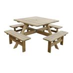 Rowlinson Picknicktafel | Hout | Vierkant | 8 personen, Verzenden, Nieuw in verpakking
