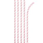 Roze Rietjes Gestreept 24st, Hobby en Vrije tijd, Feestartikelen, Verzenden, Nieuw