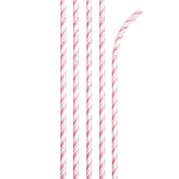 Roze Rietjes Gestreept 24st, Hobby en Vrije tijd, Feestartikelen, Nieuw, Verzenden
