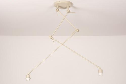 Rietveld Hanglampen - Beige, Zand - Metaal, Huis en Inrichting, Lampen | Hanglampen, Verzenden