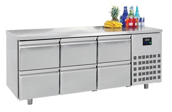 Koelwerkbank | RVS | 6 laden | 1865 x 700 x 850 cm, Zakelijke goederen, Horeca | Keukenapparatuur, Verzenden