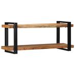 vidaXL Wandschap 110x33x45 cm massief acaciahout, Huis en Inrichting, Woonaccessoires | Cd- en Dvd-rekken, Verzenden, Nieuw