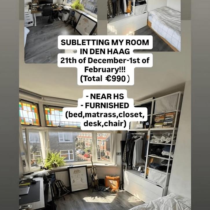 kamer in Den-haag gevonden voor €990,- pm, Huizen en Kamers, Kamers te huur, Overige regio's