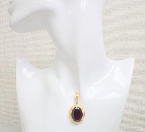 Hanger - 18 karaat Geel goud - 20.05ct. tw. Granaat -, Sieraden, Tassen en Uiterlijk, Antieke sieraden