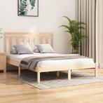 vidaXL Bedframe massief hout 120x200 cm, Huis en Inrichting, Slaapkamer | Bedden, Bruin, Verzenden, Nieuw, Twijfelaar