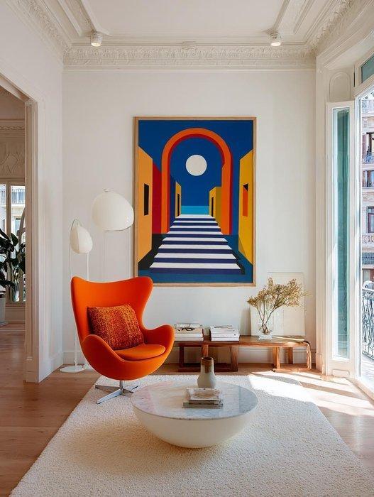 Nelson F. León - Arco mediterráneo XL- (NO Reserve), Antiek en Kunst, Kunst | Schilderijen | Modern