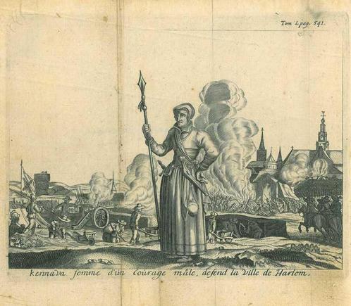 Portrait of Kenau Simonsdochter Hasselaer, Antiek en Kunst, Kunst | Etsen en Gravures