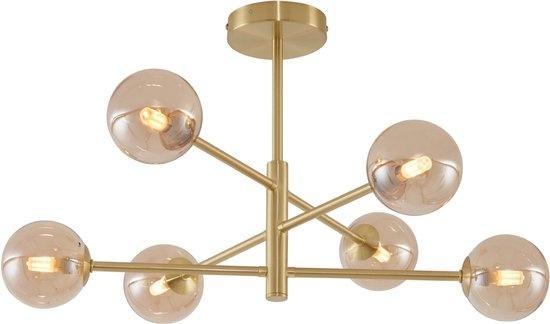 QAZQA Plafondlamp Ryan - 6-lichts -, Huis en Inrichting, Woonaccessoires | Overige, Verzenden