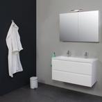 Badkamermeubelset BWS met Acryl Wastafel 100 cm 2 Kraangaten, Ophalen of Verzenden, Nieuw, Bad