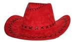 Hoed Cowboy suede rood, Ophalen of Verzenden, Nieuw