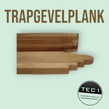 Trapgevelplank met logo / tekst / opdruk of gravure beschikbaar voor biedingen