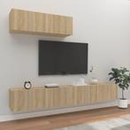 vidaXL 3-delige Tv-meubelset bewerkt hout sonoma, Huis en Inrichting, Kasten | Televisiemeubels, Verzenden, Nieuw, Overige houtsoorten