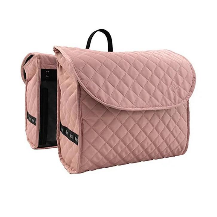 Beck Dubbele Fietstas Quilt Roze, Fietsen en Brommers, Fietsaccessoires | Fietstassen, Nieuw, Verzenden