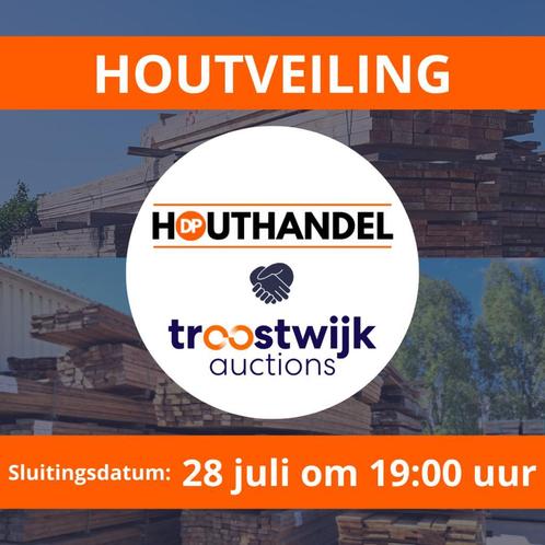 Mega Houtveiling op Troostwijk Auctions van DP Houthandel, Doe-het-zelf en Verbouw, Hout en Planken, Gebruikt, Ophalen