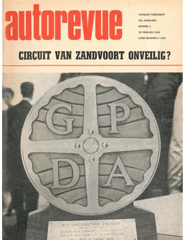 1969 AUTO REVUE MAGAZINE 05 NEDERLANDS, Boeken, Auto's | Folders en Tijdschriften